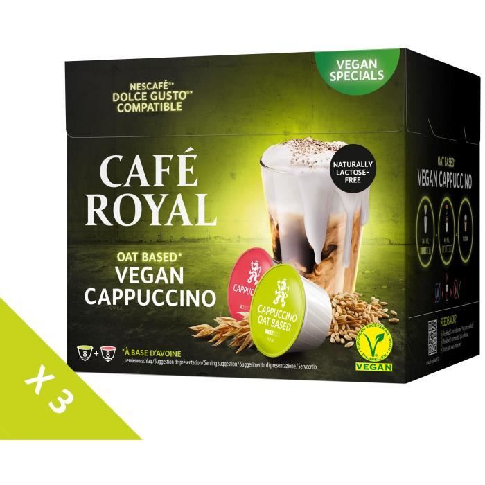 Lot de 3 CAFE ROYAL Caf Compatible Dolce Gusto Cappuccino Lait d