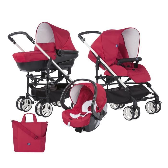 CHICCO Poussette combinee 3 en 1 TRIO MYCITY Scarlet Cdiscount Puericulture Eveil bebe