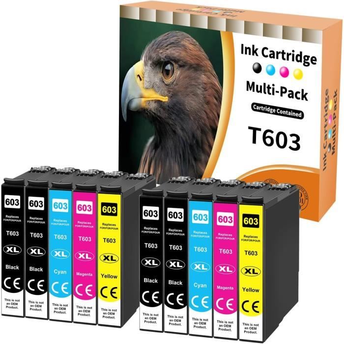 Lot De 5 Cartouches D'Encre De Rechange 603Xl Pour Expression Home Xp-2100 Xp-4100 Xp-3100 Xp