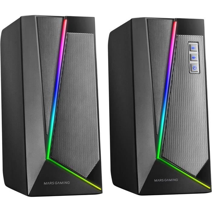 Mars Gaming MS7, Haut-Parleurs RGB, Bluethooth 5.0 + Jack 3.5, DSP ...