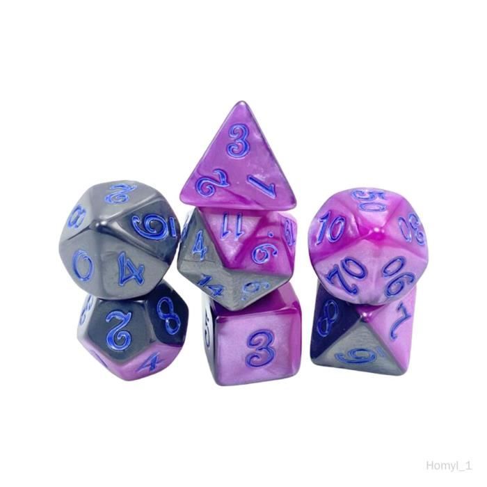 Lot De 5 Dés Polyédriques 30 Faces (D30) En Acrylique Coloré - Pour Jeux De Rôle, Soirées, Clubs