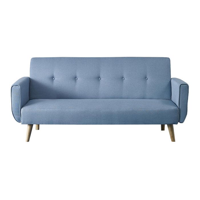 berlin canape scandinave convertible 3 places bleu cdiscount maison