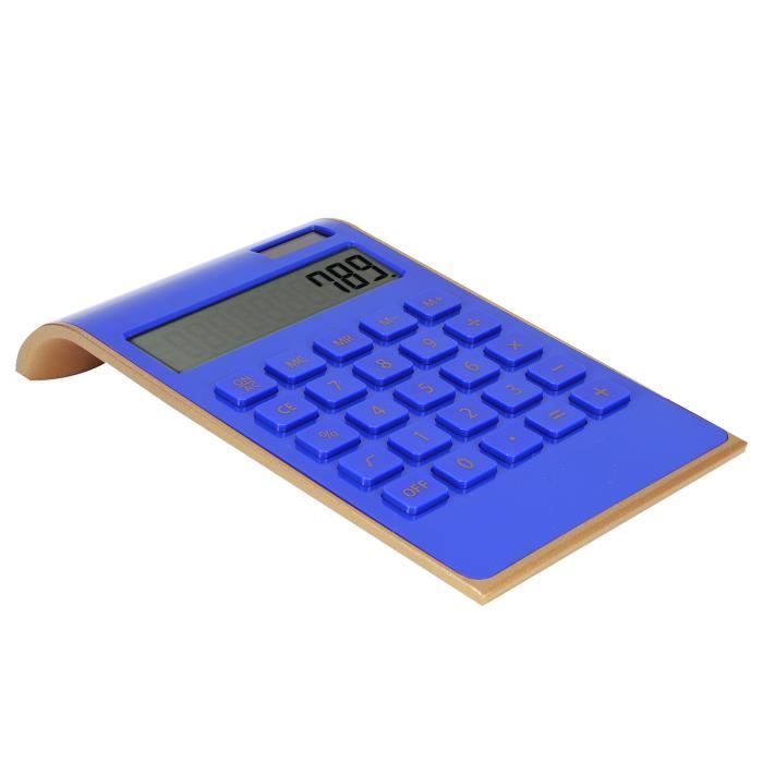 Calculatrice De Bureau Solaire 10 Chiffres – Gros Boutons Sensibles Et Écran LCD Inclinable (Blanc)