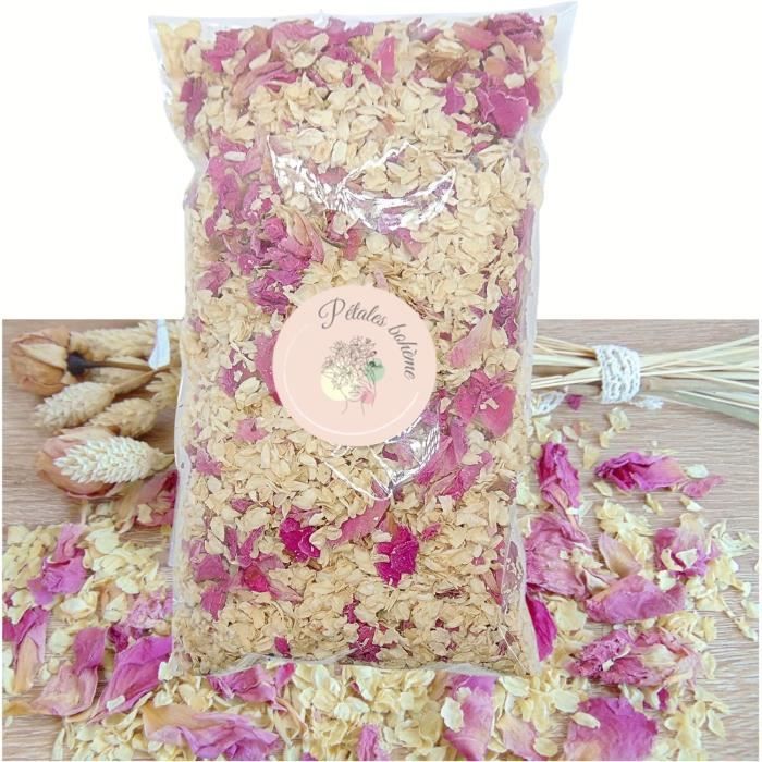 Pétales De Rose Et Jasmin Séchés - Confettis Naturels Pour Mariage, Décoration, Sels De Bain, 100 G