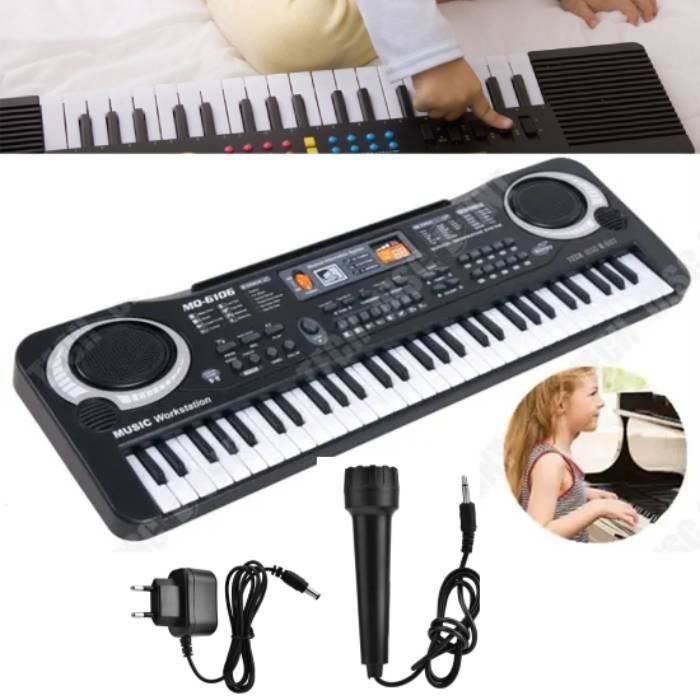 LesSaisons 61 touches électriques numériques clavier numérique piano instruments de musique enfants jouet avec microphone