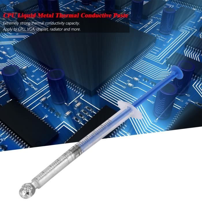 Pâte conductrice thermique CPU La pâte conductrice thermique en métal liquide CPU contient de l