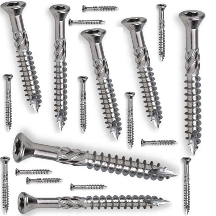 Vis 5mm INOX A2 Bois Cruciforme GAMME PRO 5x45 5x50 5x60 5x70 5x80 5x90 