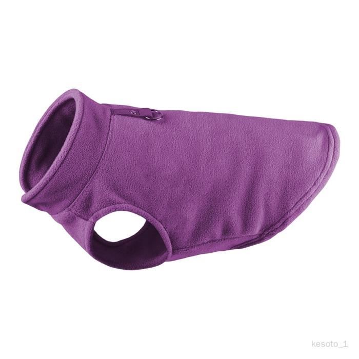Pull en polaire pour chien Pull chaud en polaire pour chien avec attache de laisse Manteau d hiver pour chien L Violet Cdiscount