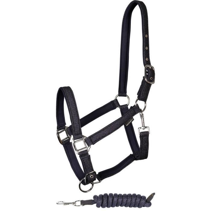 Ensemble Licol + Couverture Laine Pour Cheval Bâton Panduro Hobby Horse - Noir
