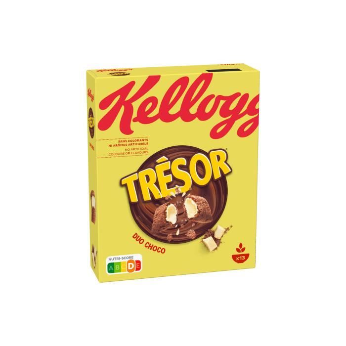 Céréales Trésor Duo Choco Kellogg's, 410g DDM du 20/12/2022 au 03/01