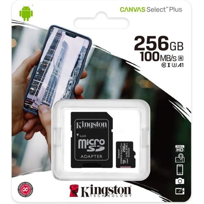 2x cards,SD Adaptateur inclus Kingston Canvas Select Plus Carte MIcro SD SDCS2//32GB-2P1A  Class 10