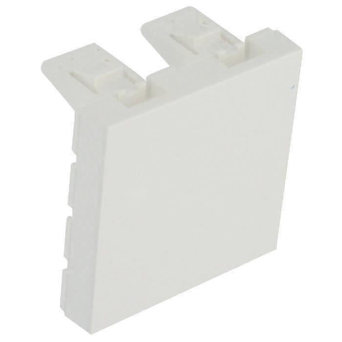 LEGRAND Obturateur 2 modules Mosaic blanc avec enjoliveur blanc