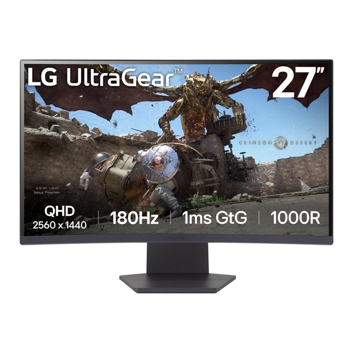 Écran PC - LG - Ultragear 27GS60QX-B - 27 pouces - WQHD - 180Hz - AMD Free-Sync