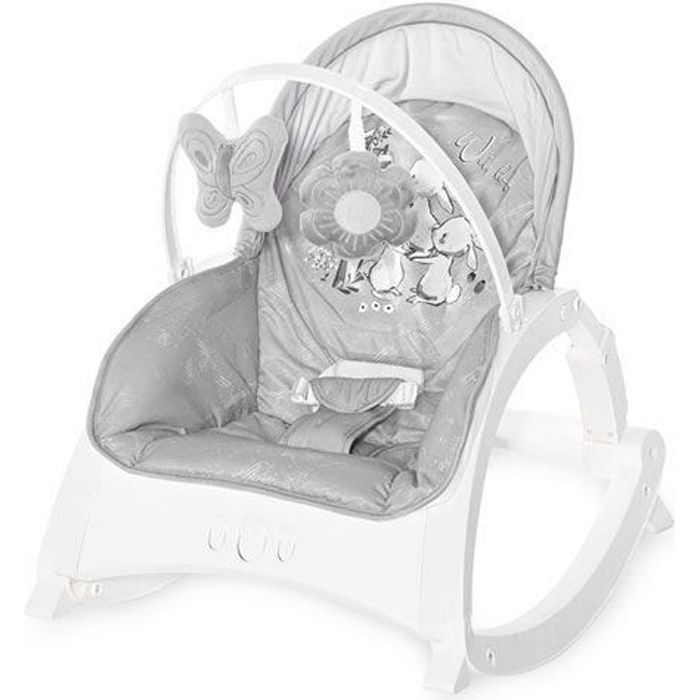 Transat Balancelle electrique pour bébé ENJOY Lorelli gris