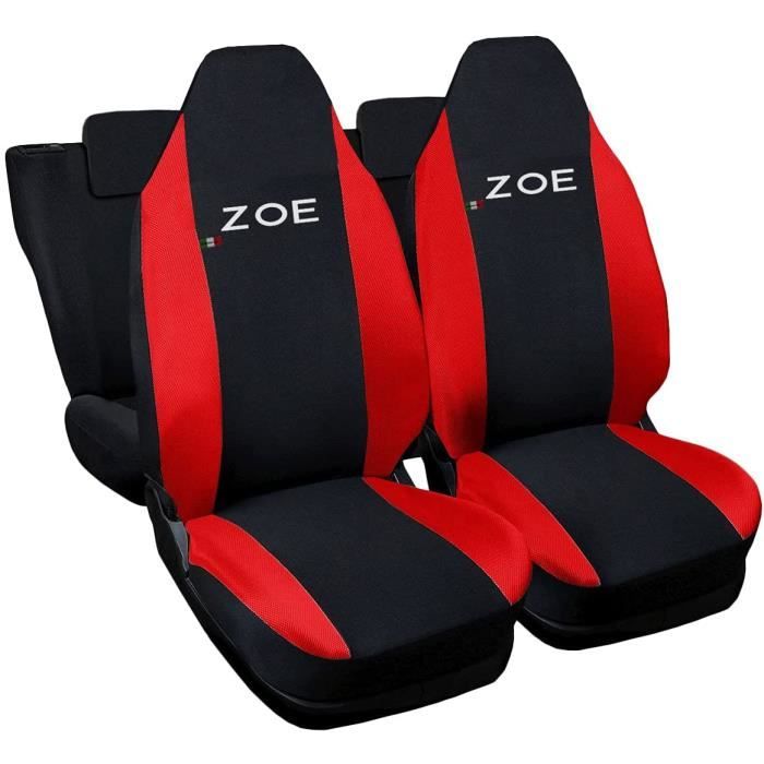 Lupex Shop Housses de siège auto compatibles pour Zoe Noir Rouge