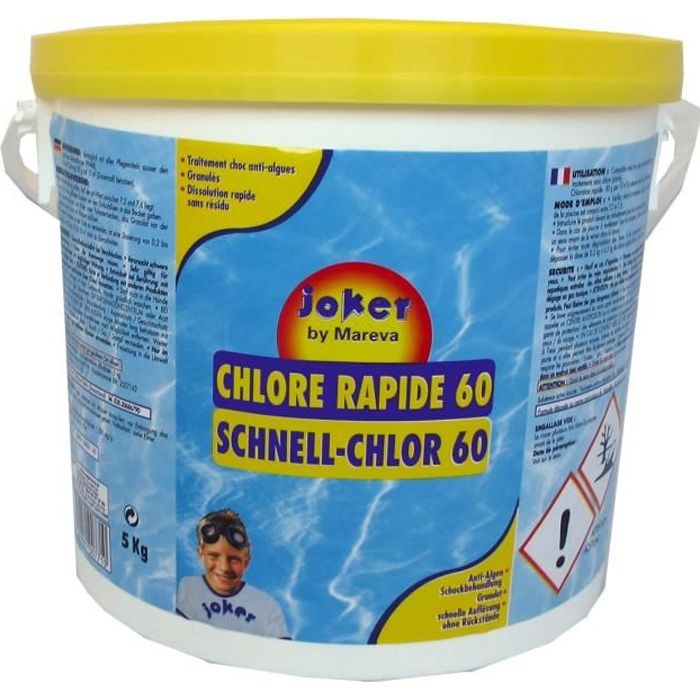 Traitement piscine de choc rapide au chlore 60 ...