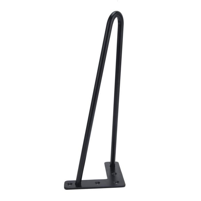 Pieds De Table Acier Noirs Style Industriel - Lot De 2, Hauteur 72cm