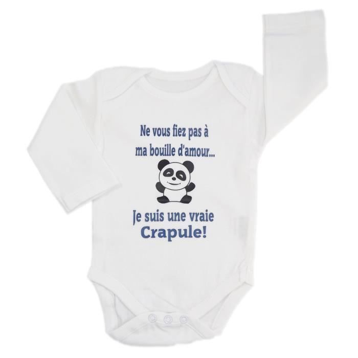 Body Bebe Humour Pour Garcon Je Suis Une Crapule Blanc Cdiscount Pret A Porter