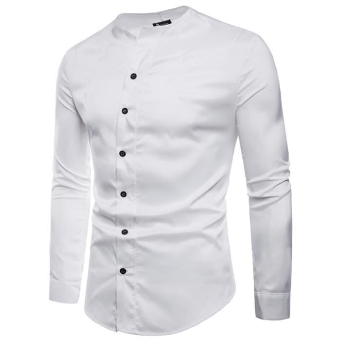 chemise homme sans col