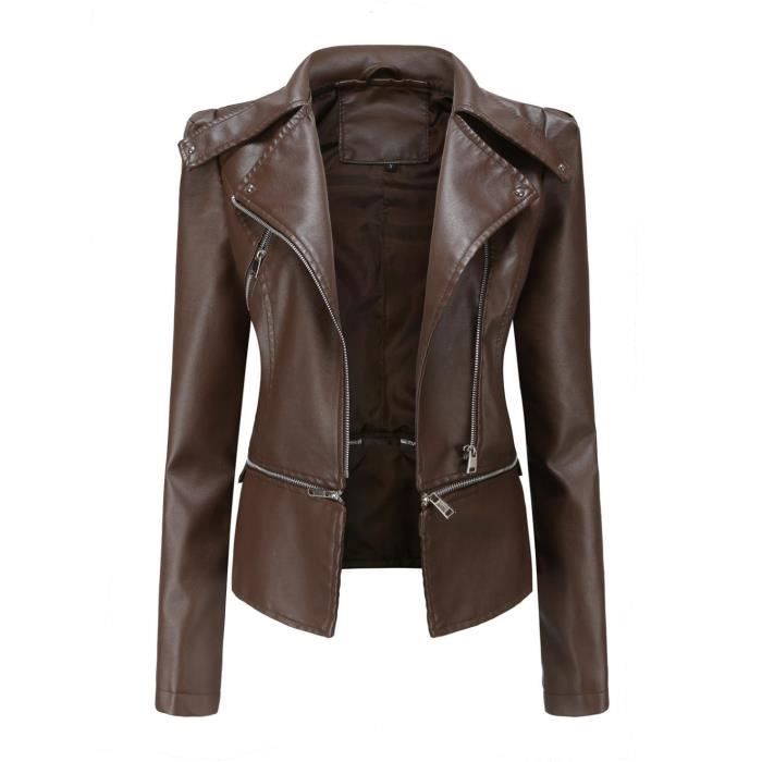 Aislor Blouson Simili Cuir Enfant Fille Garçon - Veste Manteau Zippé Manches Longues Coupe-Vent Printemps Automne 2-16 Ans