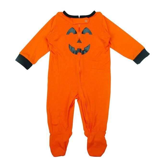 Halloween Famille Du Nouveau Ne Pyjama Bebe Romper Jumpsuit Vetements De Nuit De Nuit Orange Orange Cdiscount Pret A Porter