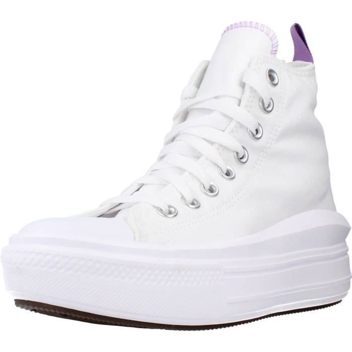 Converse Chaussure Converse Modèle Chuck Taylor All Star Move Hi - Coleur Blanc
