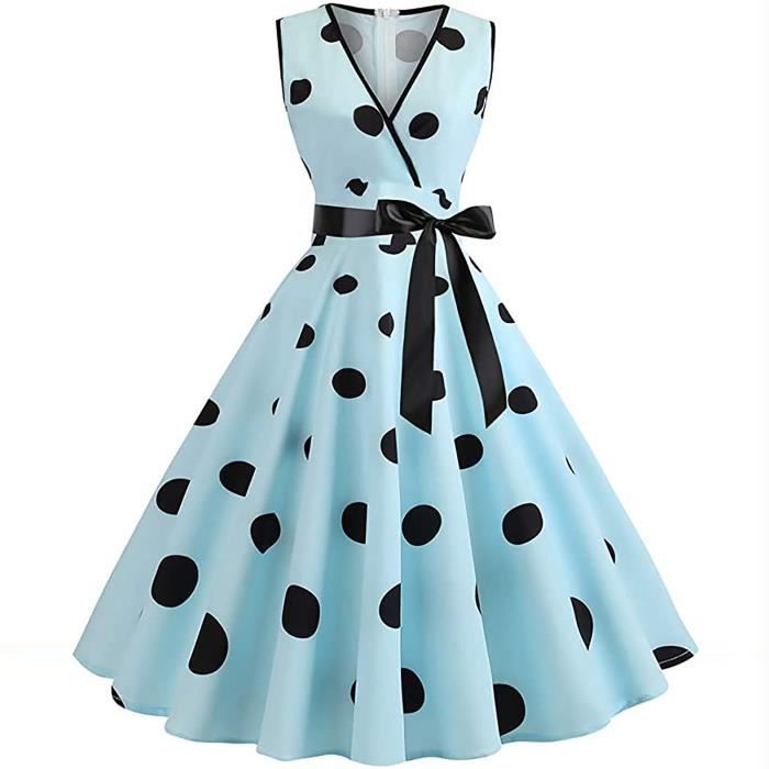 Robe Vintage Années 50 – Imprimé, Manches Courtes, Coupe Swing, Avec Ceinture, Pour Un Style Rétro élégant