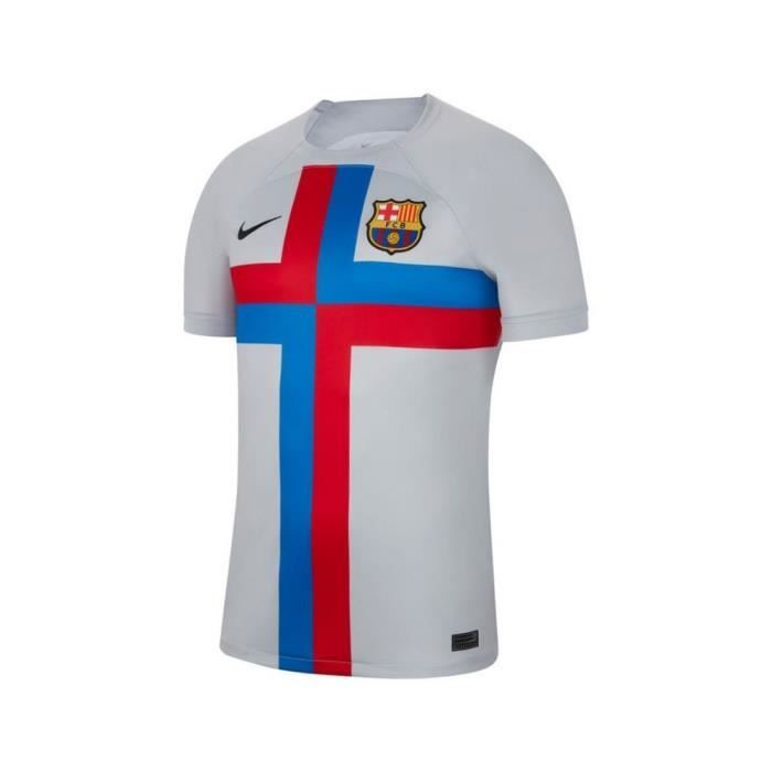 T shirt Nike FC Barcelona Stadium 3RD Homme Adulte Blanc Manches courtes Respirant Cdiscount Sport