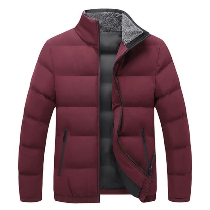 Doudoune Homme Hiver Col revers Manches longues Chaud Epais