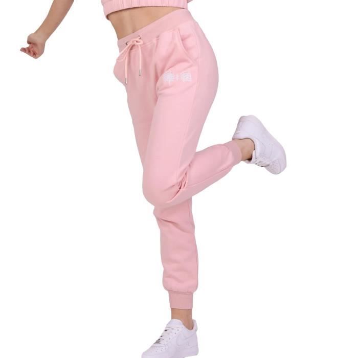 Jogging Femme Rose - Projet X Paris - Ceinture élastique - Logo brodé - Lavable en machine