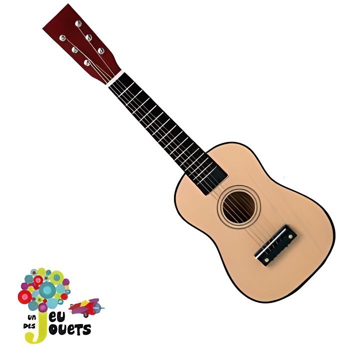 Veritable Guitare 6 cordes instrument de musique pour enfant 3 ans et plus  Naturel - Cdiscount Jeux - Jouets