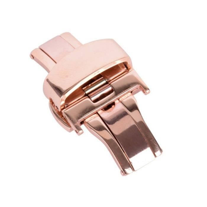 Fermoir de d ploiement papillon en acier inoxydable montre boucle