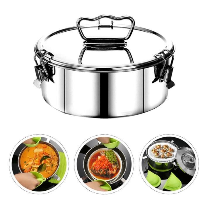 Panier Vapeur Inox Avec Poignées - Pour Cuisson Vapeur Légumes, Raviolis, Buns, Pratique Cuisine (taille Standard)