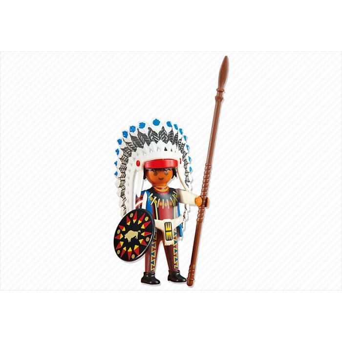 PLAYMOBIL - Chef de tribu - Modèle Chef Indien - 1 figurine - A partir de 4 ans - Mixte