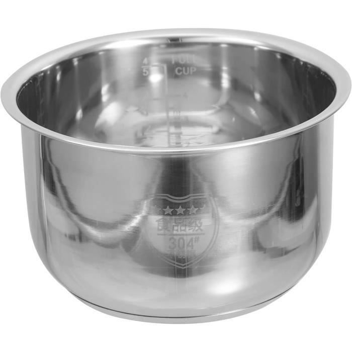 Remplacement Cuve Cuisson Cuvine Cuiseur à Riz Inox - Récipient Remplacement 220mm Cuve Inox Cuiseur à Riz