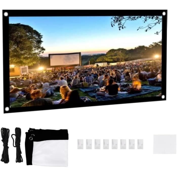 TMISHION écran De Projecteur Extérieur Écran Du Projecteur Format D