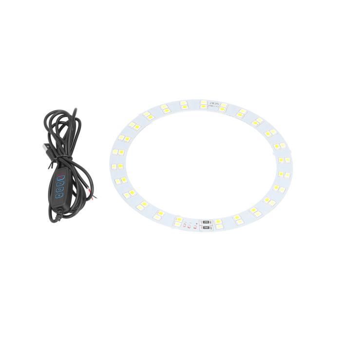 Beufee Anneau Lumineux LED 10W – 2 Couleurs Chaud/Froid, USB, Idéal Maquillage Selfie Vidéo, 50 LED SMD 2835, Éclairage Uniforme