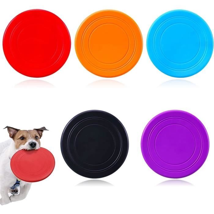 YeahBoom Lot de 5 frisbee pour chien - 15 cm - En caoutchouc naturel - Pour  esser, lancer, attraper et jouer50