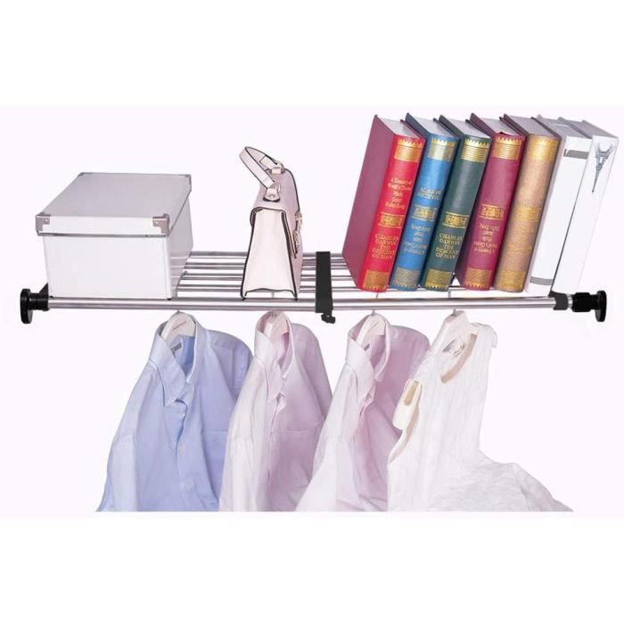 SONGMICS Étagère De Rangement à 6 Niveaux, étagère De Salle De Bain, Support Extensible Pour Plantes Avec étagère Réglable, Pour Salle De Bain, Salon, Balcon, Cuisine, Blanc Classique UBSC036W01