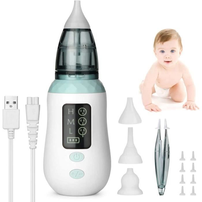 MOUCHE-BEBE Mouche Bebe Electrique Rechargeable Brillsten 3 Embouts Réutilisables Aspirateur