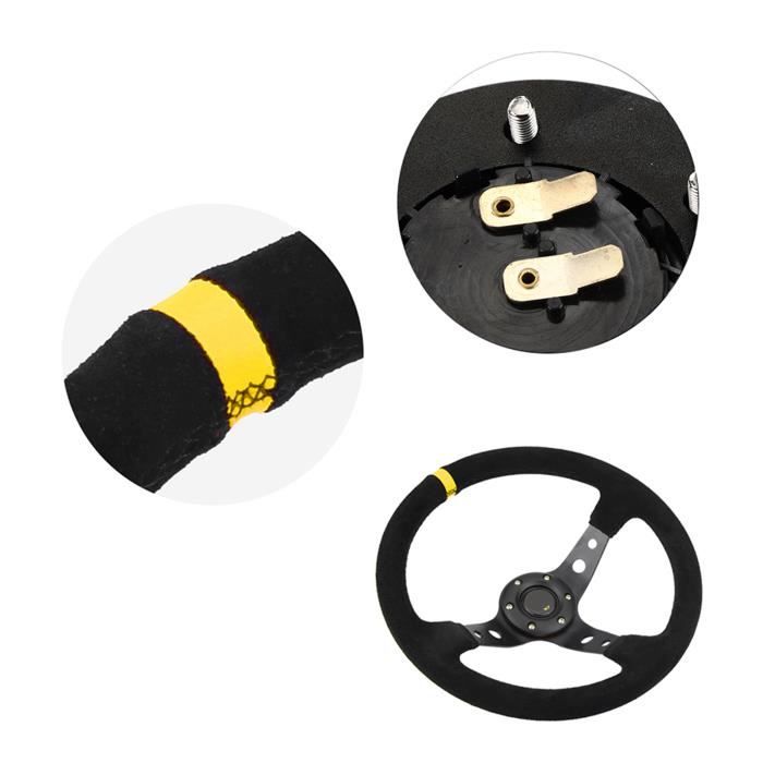 HURRISE Volant De Voiture Voiture LED Volant Timing Sport Racing Volant