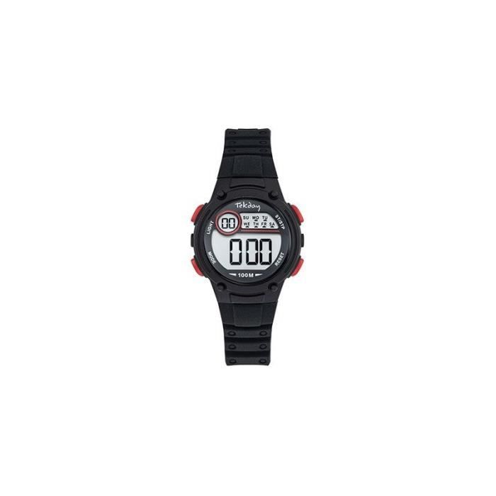 Tekday Montre Junior Sport Tekday Montre Junior Silicone Noir Et