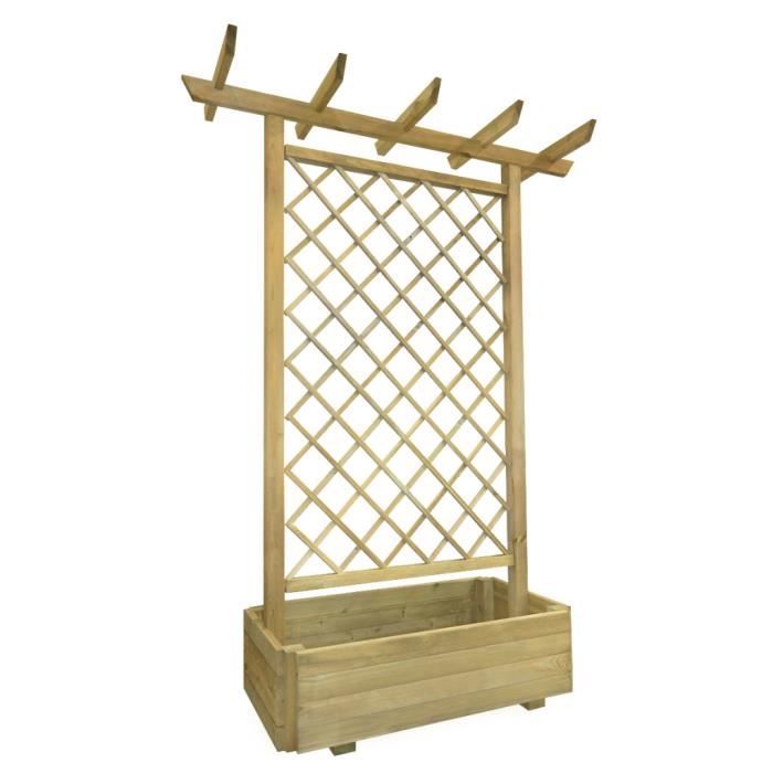 Pergola Jardiniere En Bois De Pin 162 X 56 X 204 Cm Balcon Terrasse Plantes Grimpantes Et Des Fleurs Achat Vente Pergola Pergola Jardiniere En Bois De Cdiscount