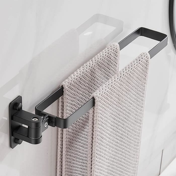 Anneaux Pour Serviettes à Main Porte-Serviettes Mural Blanc Moderne Salle De Bain