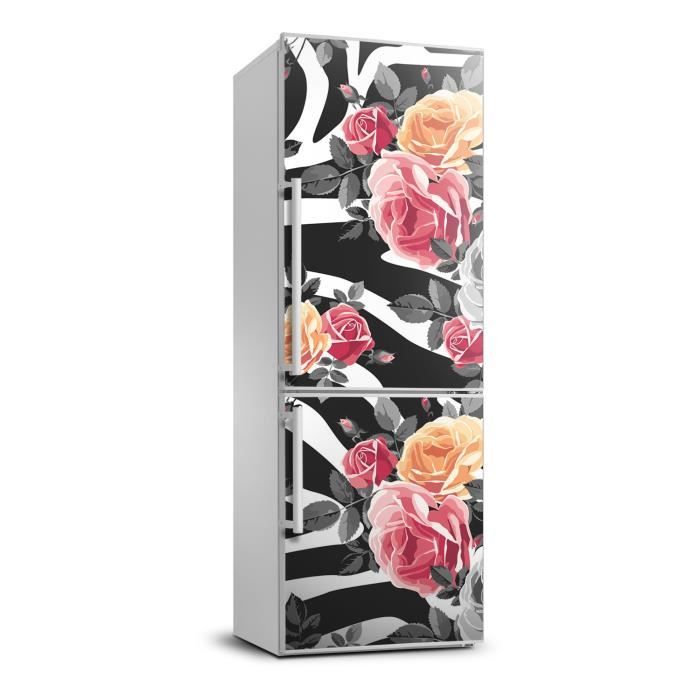 Tulup placage 70x190 de réfrigérateur Roses Zebra Achat / Vente