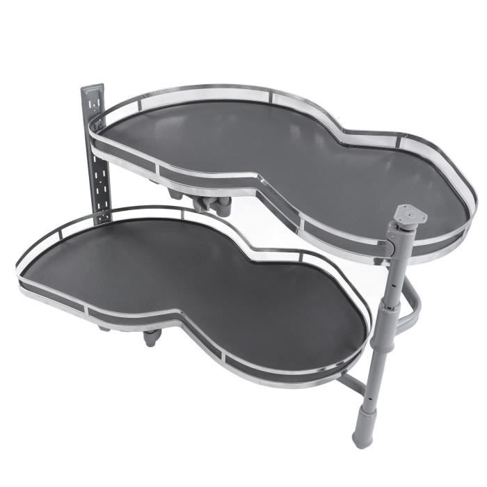 Lot De 2 Rails Coulissants Pour Panier D'armoire - Télescopiques, Silencieux - Installation Sans Perçage - Rangement Cuisine/chambre - 2