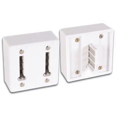 Prise Téléphonique Double RJ11 Autocollante - Fixation Murale Facile Pour Connexion Filaire