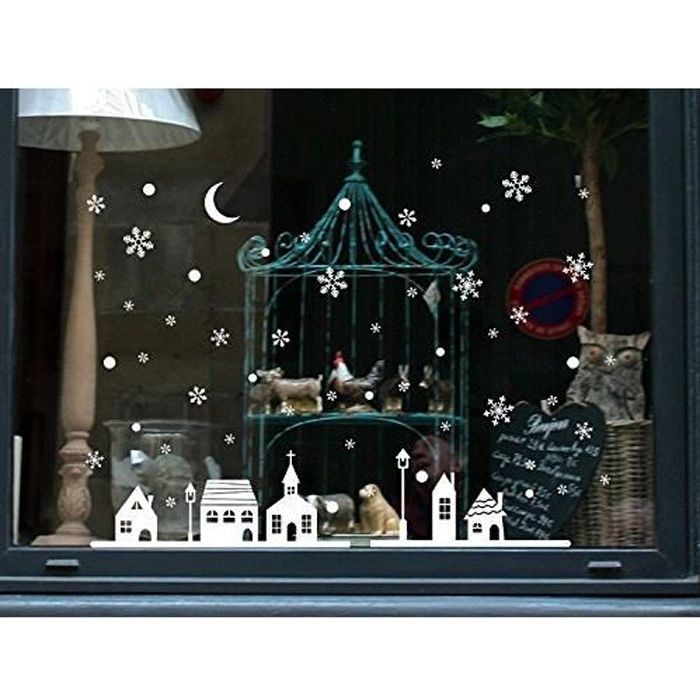 Deco noel fenetre autocollant - Achat / Vente pas cher