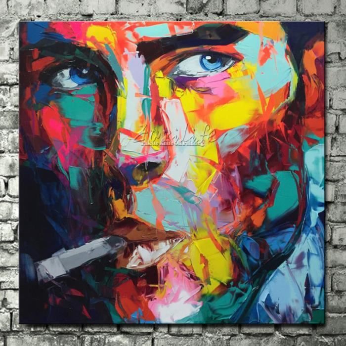 Tableau Deco Peint A La Main Toile Peinture A L Huile Couteau Palette Portrait Moderne Art Mural Sans Cadre Achat Vente Tableau Toile Cdiscount