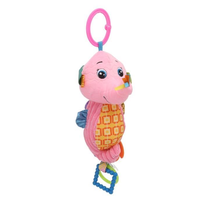 Bestcool – Poupée Hippocampe En Peluche Sensorielle – Hochet, Anneau à Tirer, 3 Sons – Jouet Musical Pour Bébé Dès La Naissance – Cadeau Noël